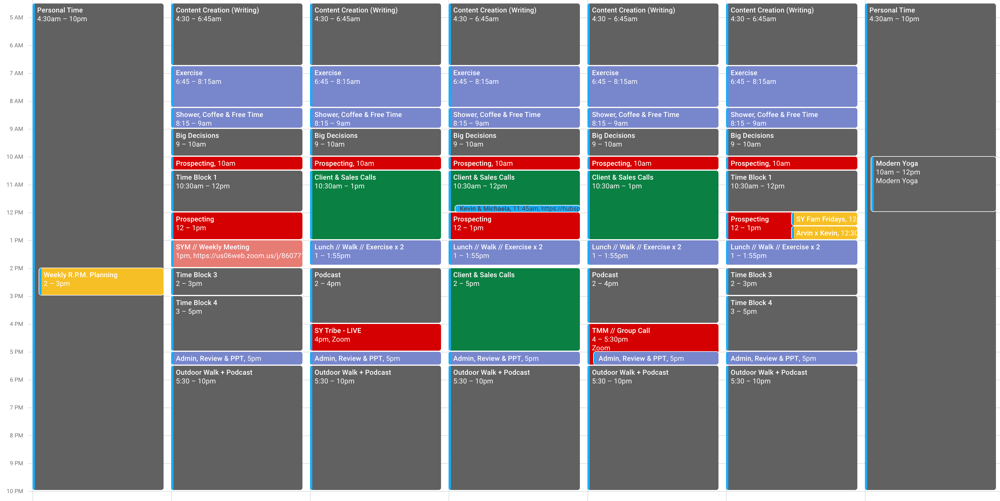 Kevins Personal Calendar Setup